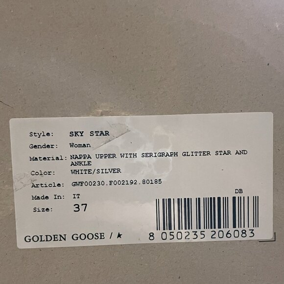 Golden Goose Sky Star Leather High-Top Sneakers EU37 NIB - Picture 3 of 10